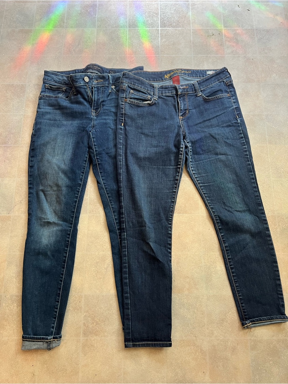 Lucky Brand Women's Dark Blue Skinny Jeans Pair - Indigo Wash